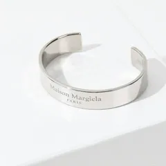 MAISON MARGIELA メゾン マルジェラ アクセサリー ブレスレット SM1UY0081 SV0158 ユニセックス レディース シルバー ロゴ バングル カフブレスレット ギフト プレゼントのサムネイル