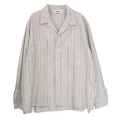 サンシー 14SS シルク ストライプ オープンカラー 長袖 シャツ【中古】のサムネイル