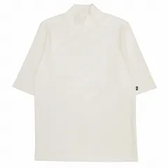 19AW アニエスベー agnes b. ハイネック ストレッチ カットソー Tシャツ 五分袖 コットン ジャージー生地 プルオーバー 3/L 白 ホワイト レディースのサムネイル
