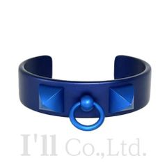 HERMES　エルメス　メドール　ブレスレット　アルミニウム　ブルーアンクル　＃T3　ブランドジュエリー　アクセサリー　サンセット仕上げ　T3サイズ　バングル　コリエ・ド・シアン　コリエドシアン【72380】
