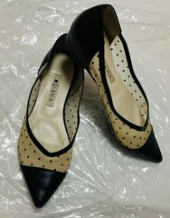 DIANA ダイアナ チュール ドット レース パンプス 22.5cm