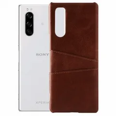 Xperia 5 ケース SO-01M SOV41 901SO エクスペリア5  カード収納 レザー スマート ケース 【Color】 ブラウンのサムネイル