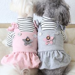 【閉店セール全品半額】ワンピース風あったかコート　裏ボア　ピンク　犬服　ドッグウェア  ペット服