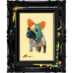 ユーパワー オイルペイントアート フレンチブルドッグ　油絵　送料込み ユーパワー オイルペイントアート フレンチブルドッグ 油絵 送料込み