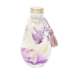 【NICHIFLRO】ニチフロ お供えハーバリウム 仏事 仏壇用 お盆 新盆 お彼岸 御供 法事 法要 弔事 ペット供養 ペット お供え ギフト タッセル(しずくパープル, ハーバリウム) プレゼント 和モダン 玄関 母の日 敬老の日 発表会