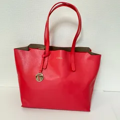美品 フルラ FURLA トートバッグ A4対応 牛革 大きめバッグ ピンク