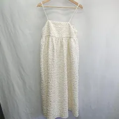 ◇ ⊂ Oriens JOURNAL STANDARD 3Dジャガードキャミ 袖なし ロング ワンピース サイズF オフホワイト レディース E  【1411280025604】