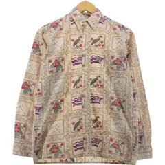 古着 90年代 レインスプーナー REYNSPOONER 水着タグ ビキニタグ 総柄 ラハイナセーラー ボタンダウン 長袖/eaa563191