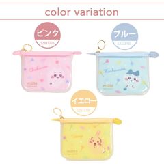 ちいかわ mitte フラットミニクリアポーチ  ハチワレ クリアポーチ フラットポーチ アクセサリーケース コスメポーチ 小物入れ ミニポーチ キャラクターグッズ 可愛い パステルカラー