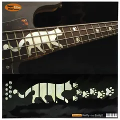 【迅速発送】Jockomo ベース用 猫足 ホワイトパールベースに貼る インレイステッカー