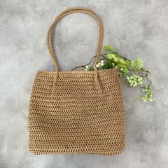 美品 sans arcidet 大草直子 自由区別注 ラフィアトートバッグ - メルカリ