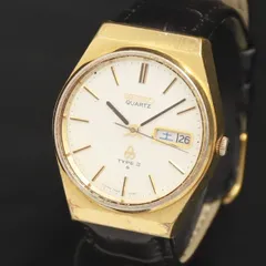 セイコー　タイプ２　ネイビー文字盤　ガラス風防新品　電池新品 1977年製 ☆未使用 70s ヴィンテージ セイコー クォーツ タイプ2 SEIKO