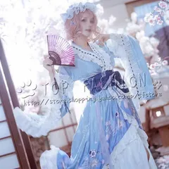 東方 西行寺幽々子 コスプレ衣装 フルセット 東方Project 東方妖々夢 西行寺幽々子コスプレ衣装（アレンジ