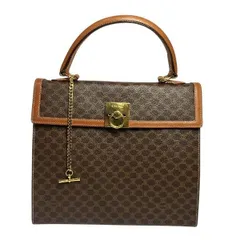 セリーヌ　Celine　マカダム柄　マンテル　チェーン　ガンチーニ　ハンドバッグ　バッグ　レディース