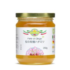 桜の有機蜂蜜　非加熱処理天然ハチミツ イタリアより直輸入 ガラス瓶　Miele di Ciliegio Biologico