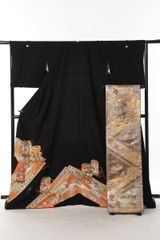 フォーマル衣装》礼装 結婚式 親族 既婚 家紋 五つ紋 比翼仕立  