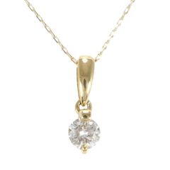 【新品仕上げ】 ネックレス ダイヤ ネックレス K18 ゴールド 一粒ダイヤ