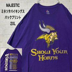 MAJESTIC  tシャツ　ミネソタバイキングス　バックプリント　BIGサイズ　Ｔシャツ