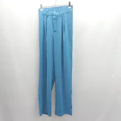 ◇ ⊂ me+em select ミームセレクト 薄手 ストレートパンツ サイズ XS ブルー系 レディース E  【1411280036211】