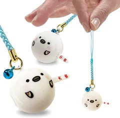 LamPlanning キーホルダー チャーム マスコット シマエナガ コトリ おみくじ根付 3個セット( おみくじ根付 3個セット,  Free Size)