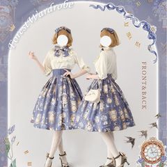 国内発送 クラロリ スカート 森のワードローブ Forestシリーズ ハイウエスト レトロ 普段着 控えめ ロマンティック 大人可愛い ろりーた 服