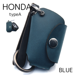 [NONINA] ホンダ キーケース 日本製 本革 青色 for ホンダ HONDA ヴェゼル FIT NBOX N-BOX N-VAN ZR-V WR-V ステップワゴン シビック アコード オデッセイ フリード キーカバー レザー