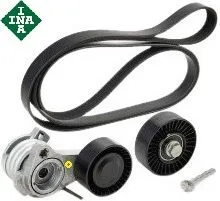【M's】 E90 E91 E92 E93 BMW 3シリーズ (N52/N53) INA ベルトテンショナー ファンベルト アイドラプーリー 11288624196 11287628650 11287535860 529004310 529.0043.10のサムネイル