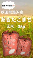 令和4年産米 秋田県産 あきたこまち 玄米 2kg🌾 お試しに💁🏻‍♀️