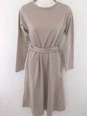 ◇ ◎ eversince エバーシンス タグ付 デザイン 長袖 ロング ワンピース サイズM ベージュ レディース  【中古】 【1203280002606】のサムネイル