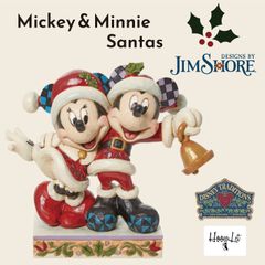 ジムショア ディズニー ミッキー&ミニー サンタ Mickey & Minnie Santas クリスマス フィギュア アンティーク ディズニートラディション JIM SHORE 正規輸入品 プレゼント ギフト
