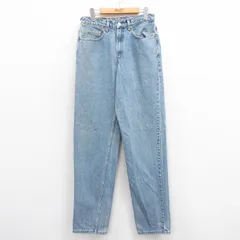 W30/古着 ジーンズ Levis リーバイス 550 メンズ 00s テーパード コットン 薄紺 ネイビー デニム 25sep30 中古 ボトムス ジーパン Gパン ロ