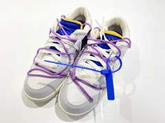 【七重浜801-4-070731nh】ナイキ×オフホワイト OFFWHITE  DUNK LOW 1 OF 50 LOT 48 DM1602 107 NIKE ナイキ ダンク ロー ロット 48【中古】【メンズ】