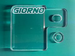 自賠責ステッカープレート　ジョルノ　GIORNO　上文字B　5ｍｍ厚クリア