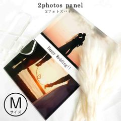 フォトパネル 2photos デザイン【Mサイズ】写真立て アクリル 友達