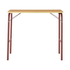 幅80×奥行50×高さ70cm エンジ 折りたたみ式 スチールパイプテーブル 83755836 無印良品