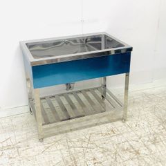 【送料無料】未使用 B品 1槽シンク W900×D600×H800 流し台 ステンレスシンク 厨房 中古 No.2