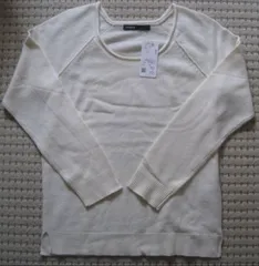 新品未使用！as know as(アズノウアズ)ウールのカットソー/白/Mサイズ