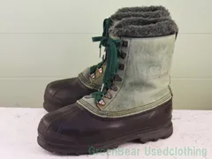 Y150 カナダ製 SOREL ビンテージ スノーブーツ ウィンターブーツ 緑 メンズ 30cm