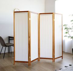 ラタン パーテーション 4連／間仕切り 衝立 4連 ラタン パーテーション 籐家具 高さ150cm（ 衝立 間仕切り