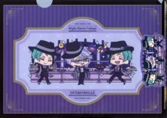 【中古】クリアファイル オクタヴィネル寮 わちゃっと!A4クリアファイル＆ダイカットステッカーセット 「ディズニー ツイステッドワンダーランド」