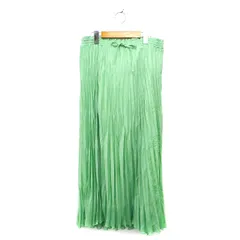 ニコアンド Niko and.. スカート プリーツ フレア ロング マキシ丈 透け感 ゆったり 無地 Ｌミントグリーン /NT29