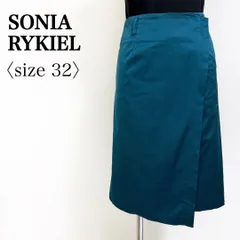 SONIA RYKIEL collection ソニアリキエル コレクション ラップ風タイトスカート グリーン 緑 32 XS?S相当 通勤 オフィス きれいめ