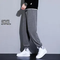 [5XL]メンズ ファッション 服 男性用 オシャレ シンプル 大人 かっこいい 大きいサイズ ストリート 紳士服 フリース スウェット パンツ 秋 冬 フィット 厚手 ウィンタースーツ レジャー 長ズボン