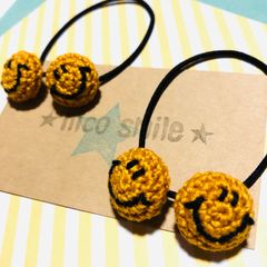 ニコちゃんヘアーゴム　2個セット