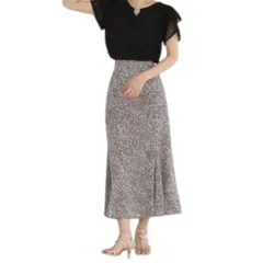 NATURAL BEAUTY BASIC ナチュラルビューティーベイシック アニマルドットマーメイドスカート グレー Mサイズ レディース 春 ゴーゴー古着マルイ草加店 鴻663 