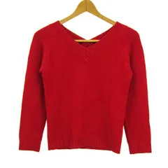 クミキョク ニット セーター 長袖 ウール混 ブランド トップス 赤 レディース 2サイズ レッド 組曲 【中古】