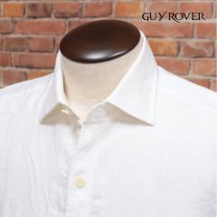 春夏/GUY ROVER/Sサイズ/ワーク シャツ 2850GR216LJ 清涼リネン 無地 爽やか ギローバー 長袖 イタリー製 新品/白/ホワイト/kc364/