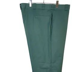 新品タグ付き！希少！80s90sUSA製Dickiesディッキーズ874ワークパンツ緑グリーンツイル生地リアルワークウェアストリートアメカジスケーターファッションゆるダボオーバーサイズ裾カットオフvintageヴィンテージ50702