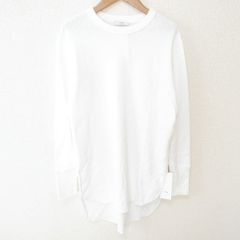 未使用 22SS ATON エイトン 12 SUPIMA AIR LS ラウンドヘム ロングスリーブ プルオーバー カットソー Tシャツ 1 ホワイト レディース 古着 中古 USED