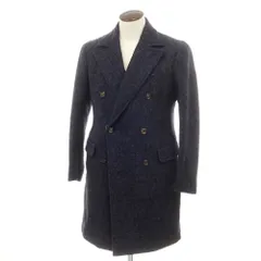 最高峰Stile Latino アルパカダブルロングコートネイビー